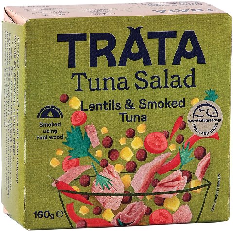TRATA Salad with smoked tuna and lentils 160 g - Long Shelf Life Food - Main image