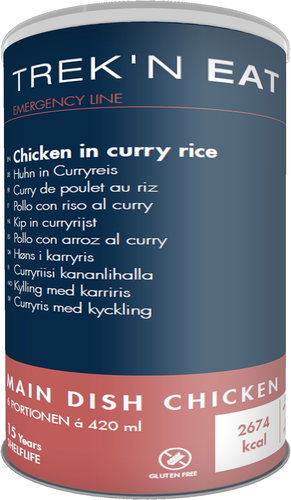 Trek'n eat Emergency Food Chicken sauté with aromatic curry rice 700 g - MRE - Main image