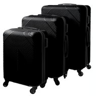 TRIZAND 26661 Travel case set 3 pcs, 39/70/99 l, black - Case Set
