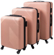 TRIZAND 26663 Travel case set 3 pcs, 39/70/99 l, pink - Case Set