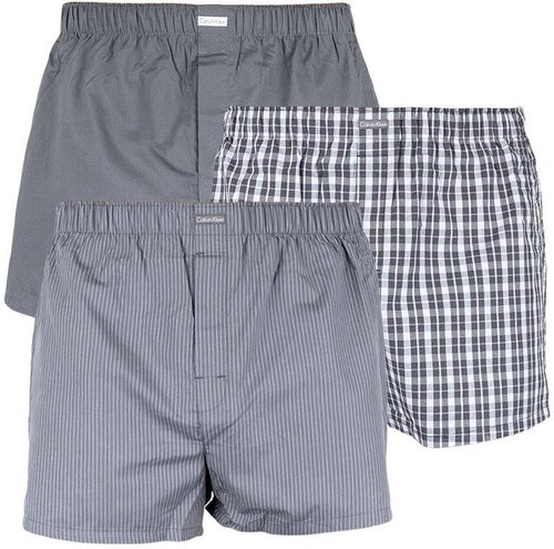 Calvin Klein 3Pack U1732A-GGM, gray size S - Boxer Shorts - Main image