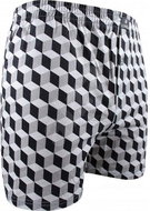 Lonka Karlos - cube, gray size XXL - Boxer Shorts