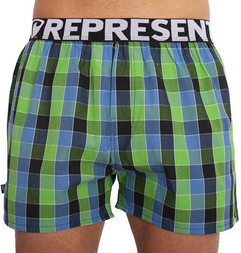 Represent R0M-BOX-0222 - Green/Blue, Multicoloured, size L - Boxer Shorts - Main image