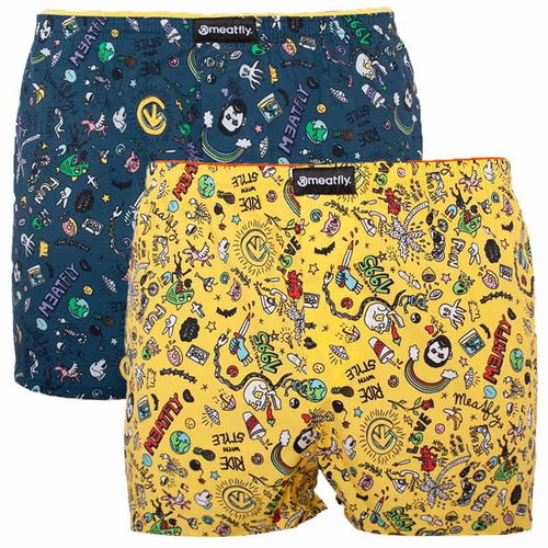 Meatfly 2Pack Agostino - Jamm, Multicoloured, size M - Boxer Shorts - Main image
