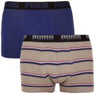 Puma 2Pack 100001139 002 - gray with stripes size L - Boxer Briefs