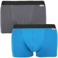 Nur Der 2Pack 827756 - gray / blue size L - Boxer Briefs