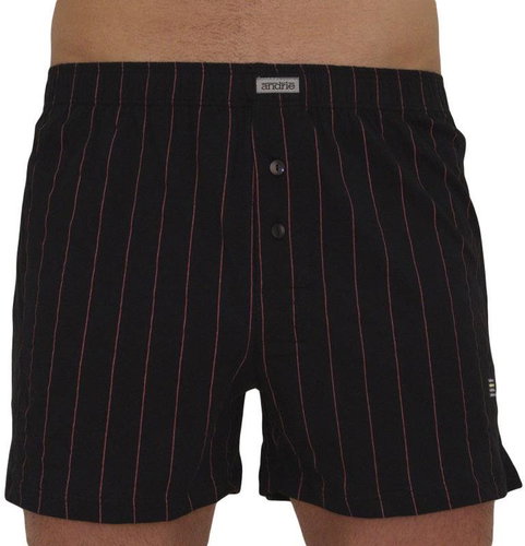 Andrie PS 4993 A - black, red stripe - Boxer Shorts - Main image