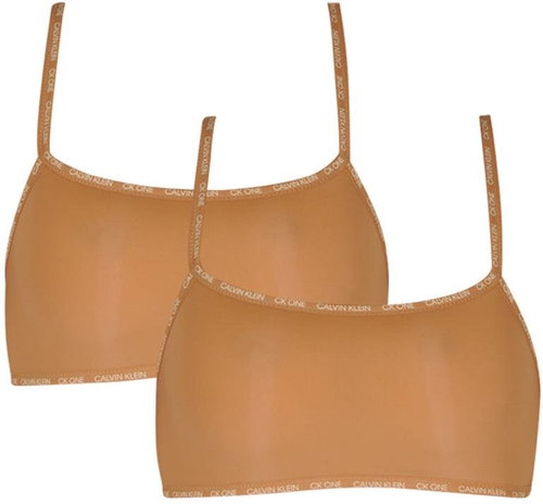 Calvin Klein 2Pack QD3806E-BO8 hnědá vel. S - Podprsenka - Hlavní obrázek