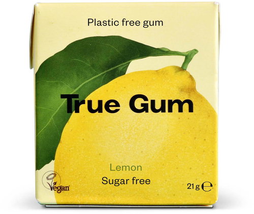 TRUE GUM sugar-free chewing gum 21g with lemon flavour - Dietary Supplement - Main image