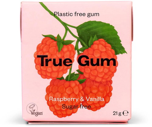 TRUE GUM sugar-free chewing gum 21g raspberry and vanilla flavour - Dietary Supplement - Main image