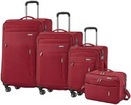 Travelite Capri 4W S, M, L Red + Boarding Bag - Case Set