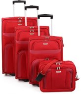 Travelite Orlando S,M,L Red + Boarding Bag - Sada kufrov