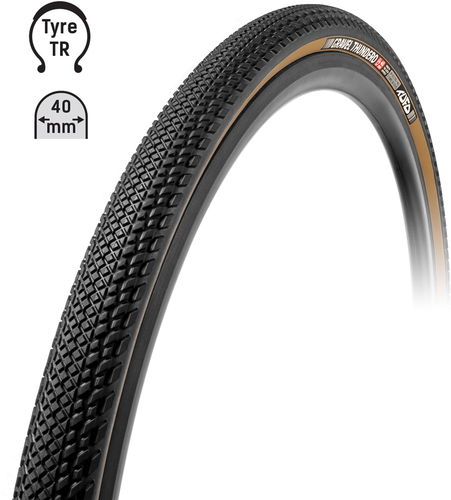 Tufo Gravel Thundero 700 × 40C, plášť bezdušový černý/béžový - Plášť na kolo - Hlavní obrázek