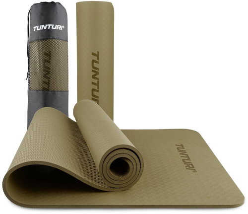 Tunturi TPE 8 mm, Army zelená - Yoga Mat - Main image