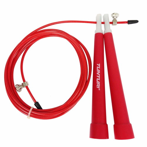 Tunturi jump rope with steel cable, red - Skipping Rope - Main image