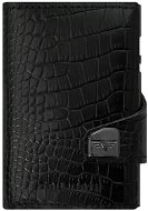 Tru Virtu Click & Slide Twin Wallet - Croco Black Leather - Wallet