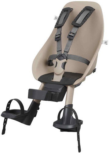 Urban Iki Front Bike Seat with Clamp Adapter Inaho Beige/Bincho Black - Children's Bike Seat - Main image