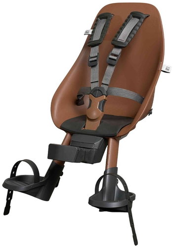 Urban Iki BIO front bike seat with Haniwa Brown/Bincho Black adapter - Children's Bike Seat - Main image