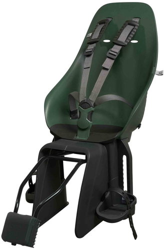 Urban Iki BIO rear bike seat with adapter and frame carrier Set Mosu Green/Bincho Black - Children's Bike Seat - Main image