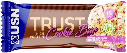 USN Trust Cookie Bar 60g, white chocolate with raspberry - Protein Bar - Main image