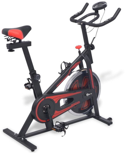 SHUMEE Cyklotrenažer se snímačem tepu, černo-červený - Stationary Bicycle - Main image