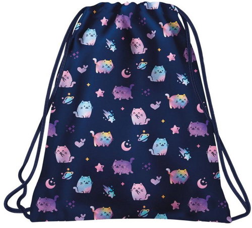 DERFORM BackUP Violet Kittens Drawstring Bag - Drawstring Bag - Main image
