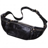 Valmio Marlow leather bum bag for men in black - Bum Bag