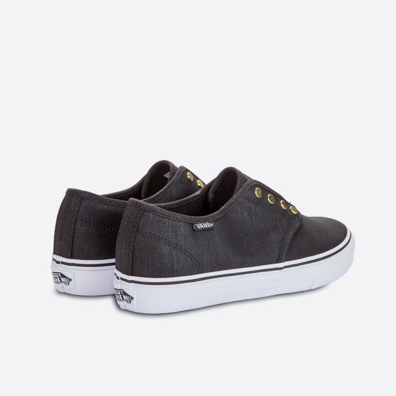 Black vans hotsell with gold studs