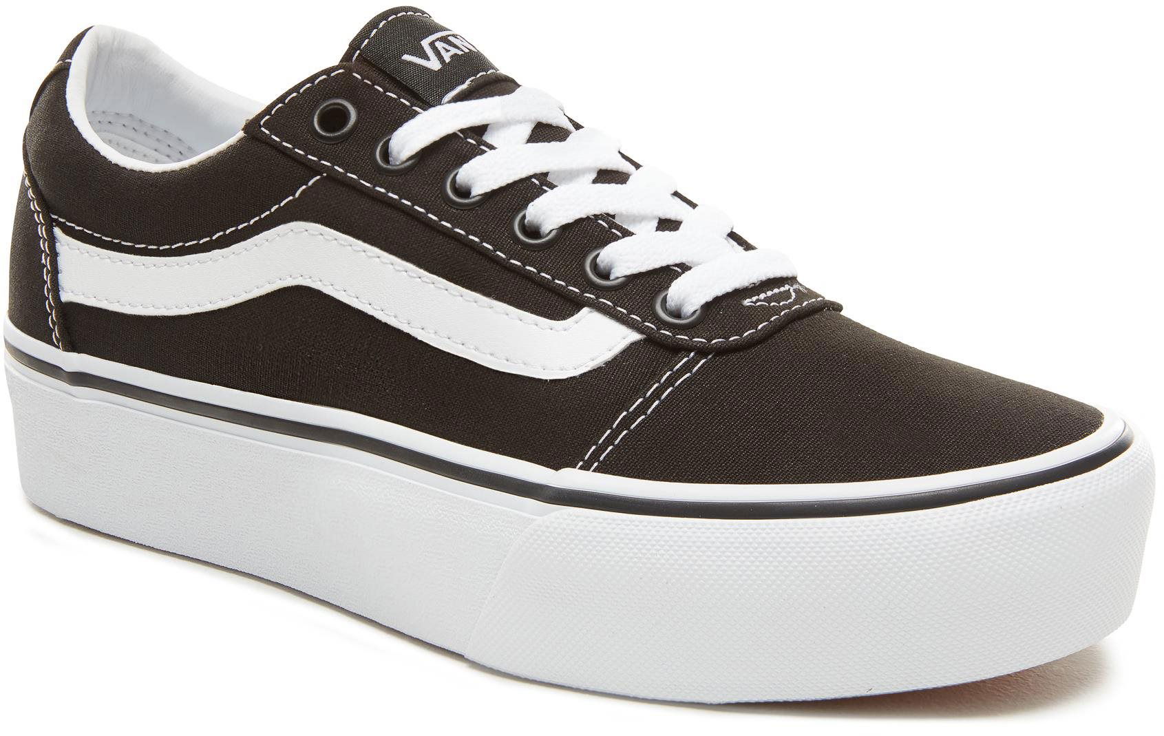 Vans WM Ward Platform Canvas Black White size 38 EU 240mm