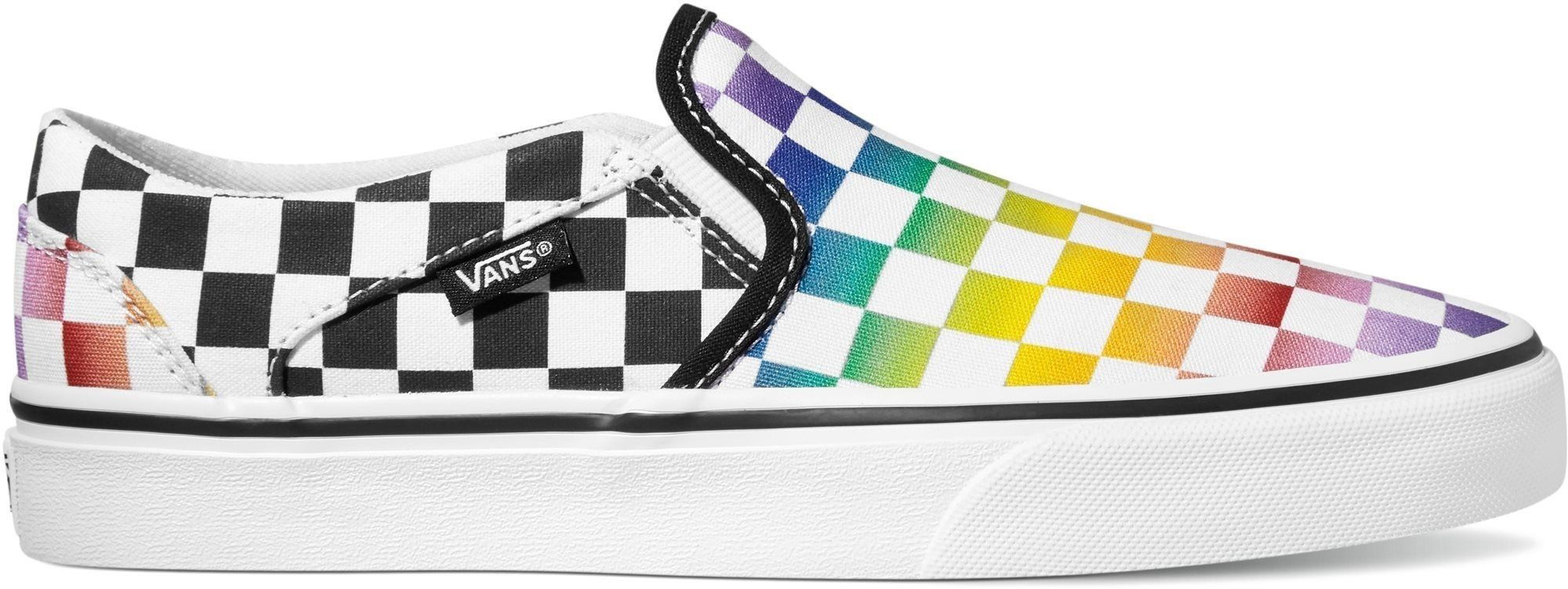 Cheap rainbow checkered outlet vans