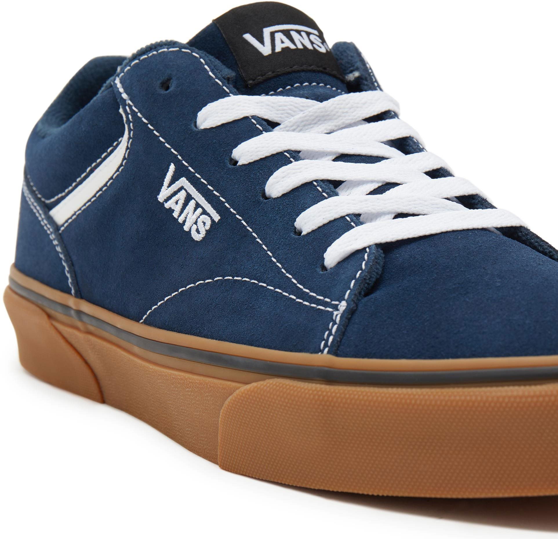 Blue vans hotsell with gum sole