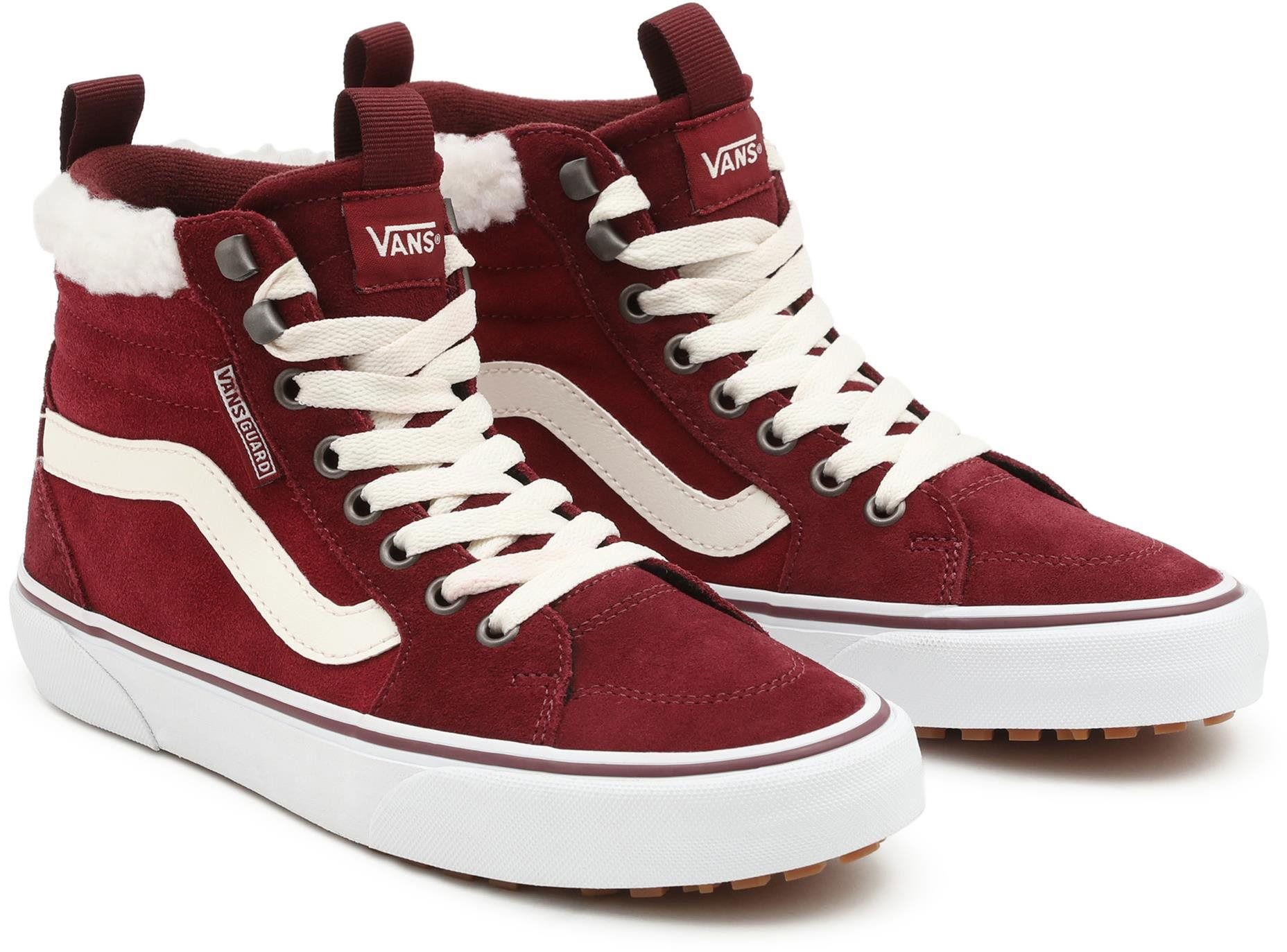 Maroon high top vans on sale womens