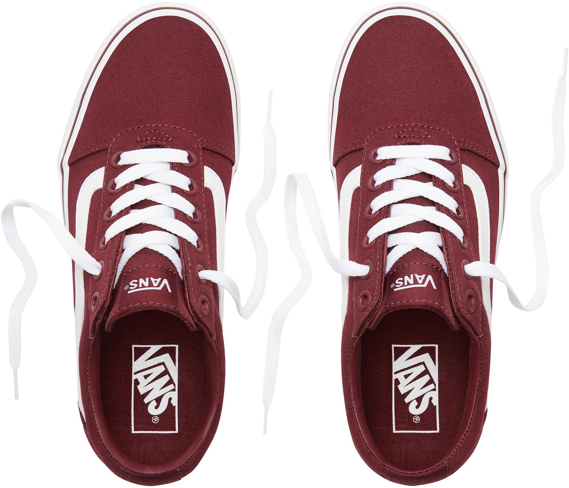 Vans ward hot sale canvas burgundy