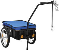 SHUMEE Přívěs na kolo / ruční vozík 155 × 60 × 83 cm, ocel, modrý - Nákladní vozík za kolo