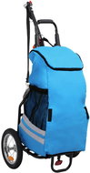 SHUMEE Folding bicycle trolley with shopping bag, blue-black - Bicycle Trailer
