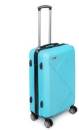 Pretty Up Plastic suitcase on wheels, medium -24", light blue - Suitcase
