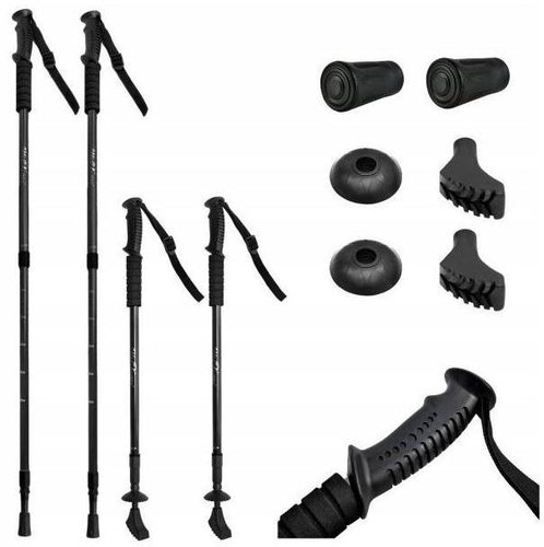 ISO 8860 Folding with accessories 2pcs black - Trekking Poles - Main image