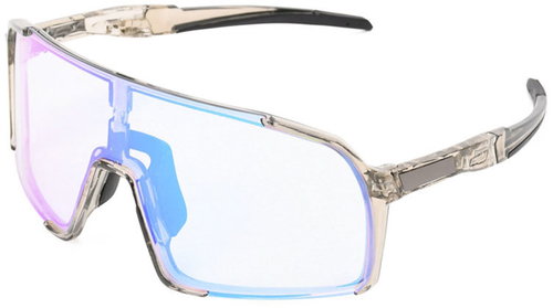 VeyRey Kids Photochromic Sports Sunglasses Ogharod Transparent-Grey Rim Blue Glasses - Cycling Glasses - Main image