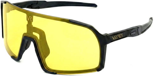 VeyRey sports sunglasses Burub black rim yellow lenses - Cycling Glasses - Main image