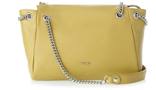 VIF Cannoli Mini Yellow Leather Handbag - Handbag - Main image