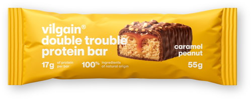 Vilgain Double Trouble Protein Bar 55 g Salted caramel peanut - Protein Bar - Main image