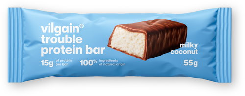 Vilgain Trouble Protein Bar 55 g Milky coconut - Protein Bar - Main image