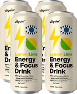 Vilgain Energy & Focus Drink lemon and lime 4 x 330 ml - Energetický nápoj