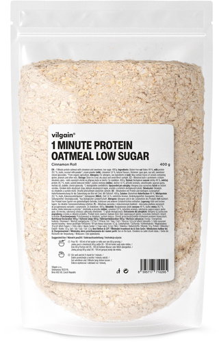 Vilgain 1 Minute Protein Oatmeal Low Sugar 400 g Cinnamon Roll - Protein Puree - Main image