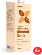 Vilgain Organic Almond Drink 4 x 1l - Plant-based Drink