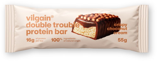 Vilgain Double Trouble Protein Bar 55 g Choco bueno with crisps - Protein Bar - Main image