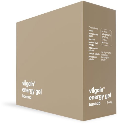 Vilgain Energy gel baobab 480 g (12 × 40 g) - Energy Gel - Main image