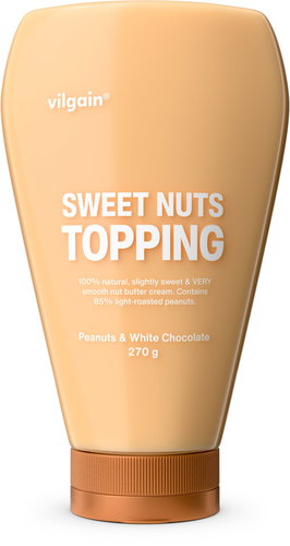 Vilgain Sweet Nuts Topping Peanuts with white chocolate 270 g - Syrup - Main image