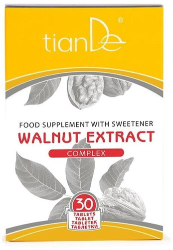 TIANDE Functional Complex - Royal Walnut Leaf Extract 30 tablets - Dietary Supplement - Main image