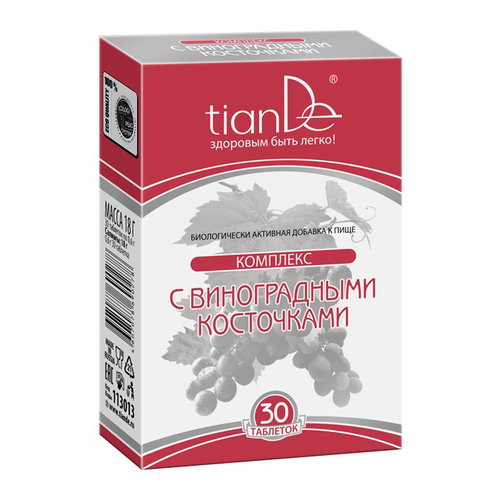 TIANDE Functional complex with grape seeds - normal blood vessel function 30 tablets - Dietary Supplement - Main image
